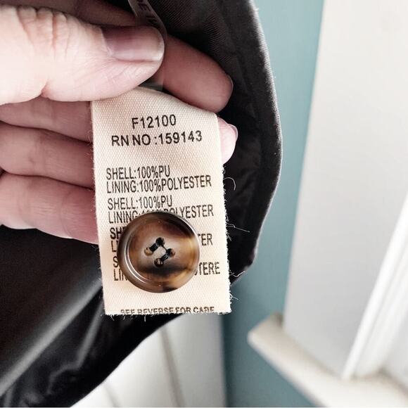 FRNCH x Anthropologie Gisette Faux Leather Sleeveless Quilted Vest Black OS - Picture 8 of 12